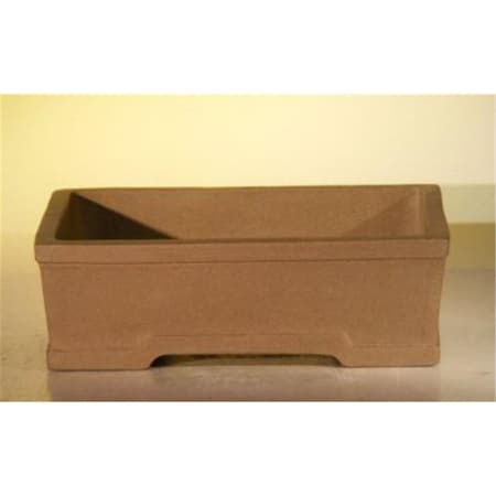 Marco Frio 6.5 x 4.5 x 2.125 in. Tan Unglazed Ceramic Bonsai Pot, Rectangle MA2202912